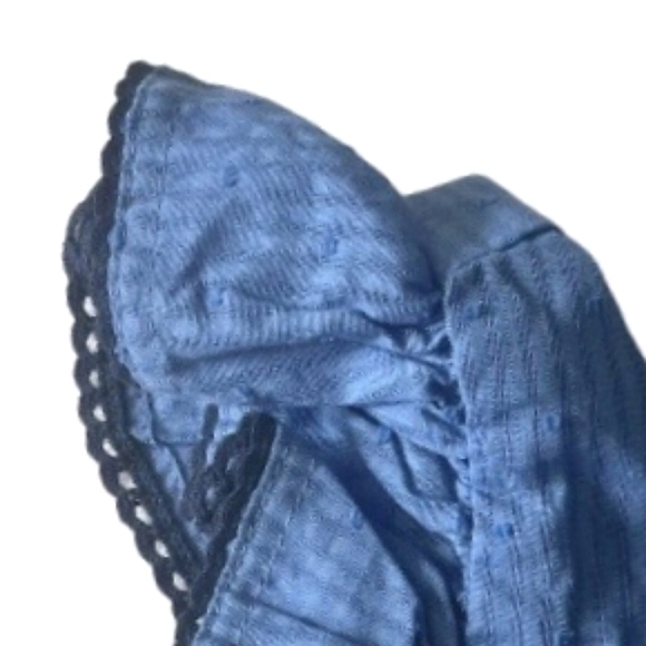 🟢K1123 * Sigrid Olsen Kids Girls Summer Dress Blue Dots Size 5 - Picture 6 of 8